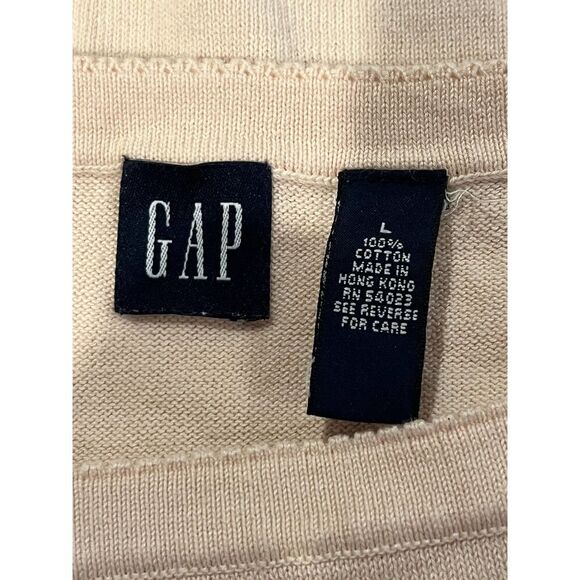 GAP CASUAL WEAR CLASSIC KNIT EMBROIDERED DAINTY FLORAL SWEATER TANK SZ. LARGE - Picture 3 of 3